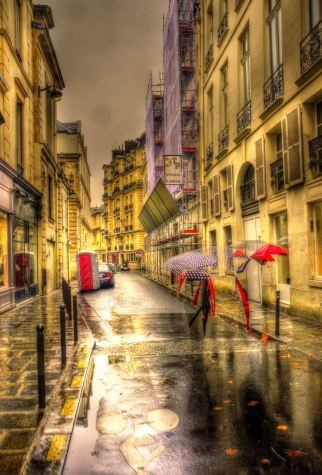 Ghosts walking in the rain.